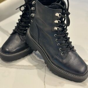 Sam Edelman Black Lace Up Boots